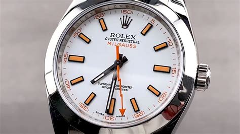 rolex milgauss white uk|Rolex Milgauss price used.